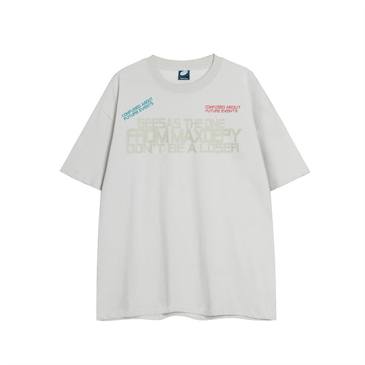 Letter Print Heavyweight Cotton Oversize T-Shirt