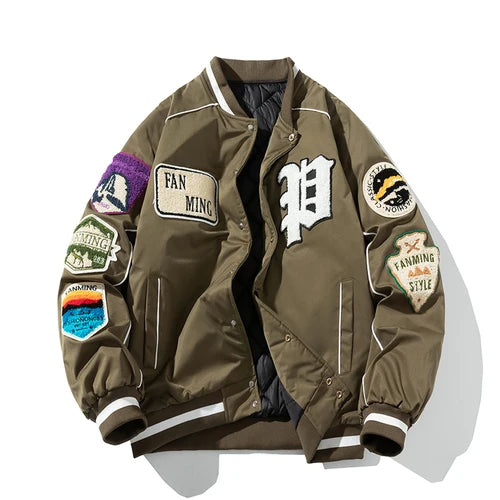 Harajuku Street Fashion Varsity Jacket for Men & Women