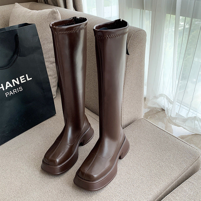 Harajuku Style High Knee Thick Bottom Boots for Women