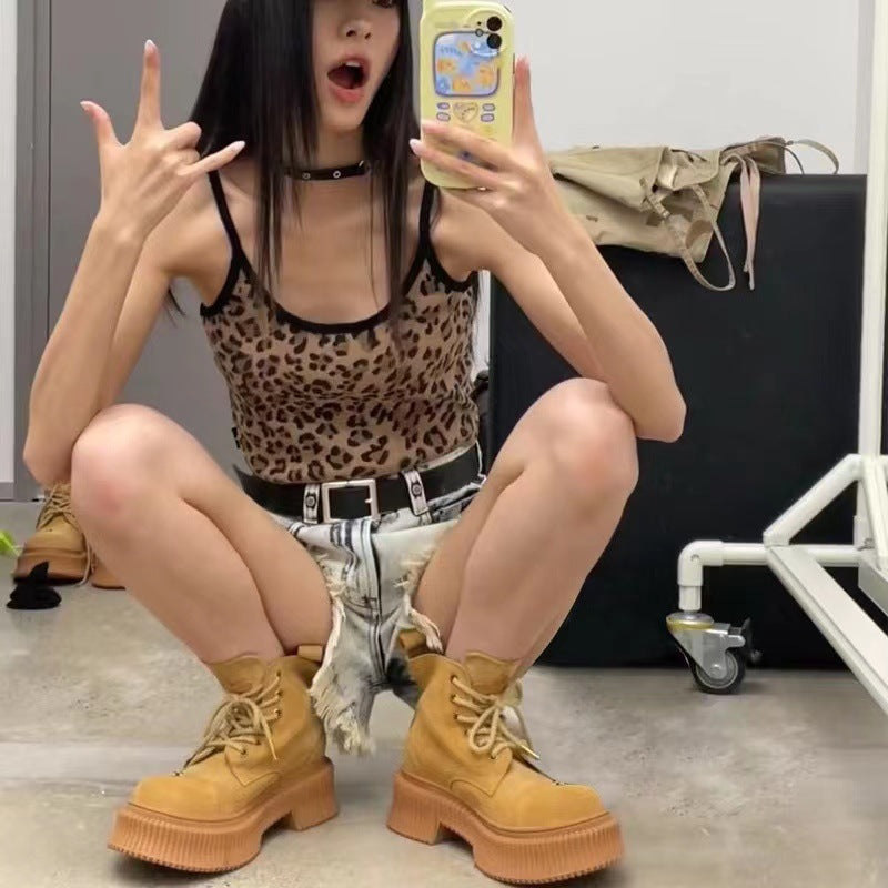 Harajuku Style Chunky Heel Riding Boots for Bold Fashion