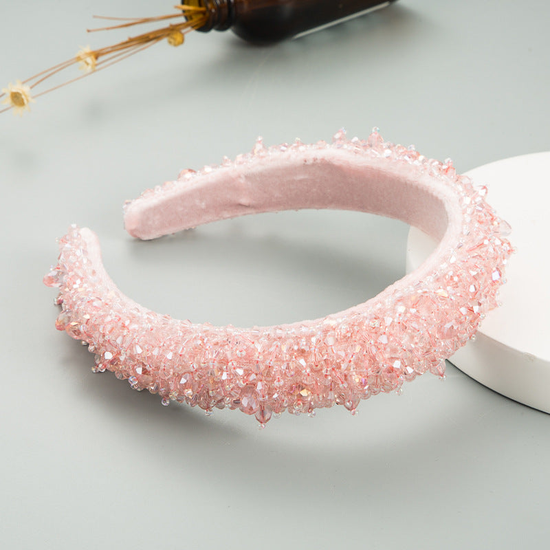 Baroque Hand-Sewn Stellalou Headband Full Of Crystal