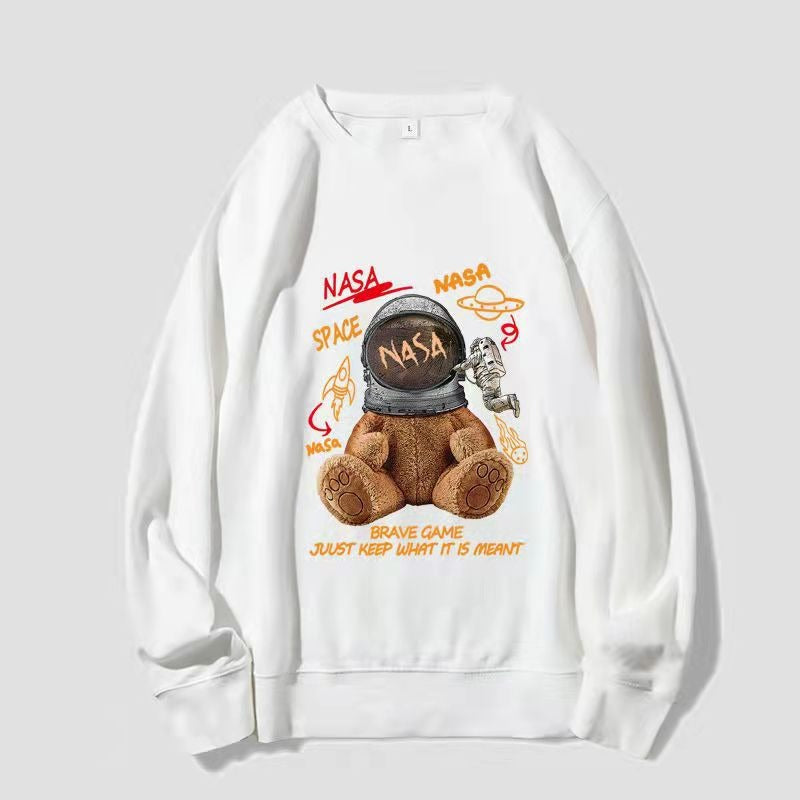 Korean Edition Loose Fit Casual Long Sleeve Sweater for Men