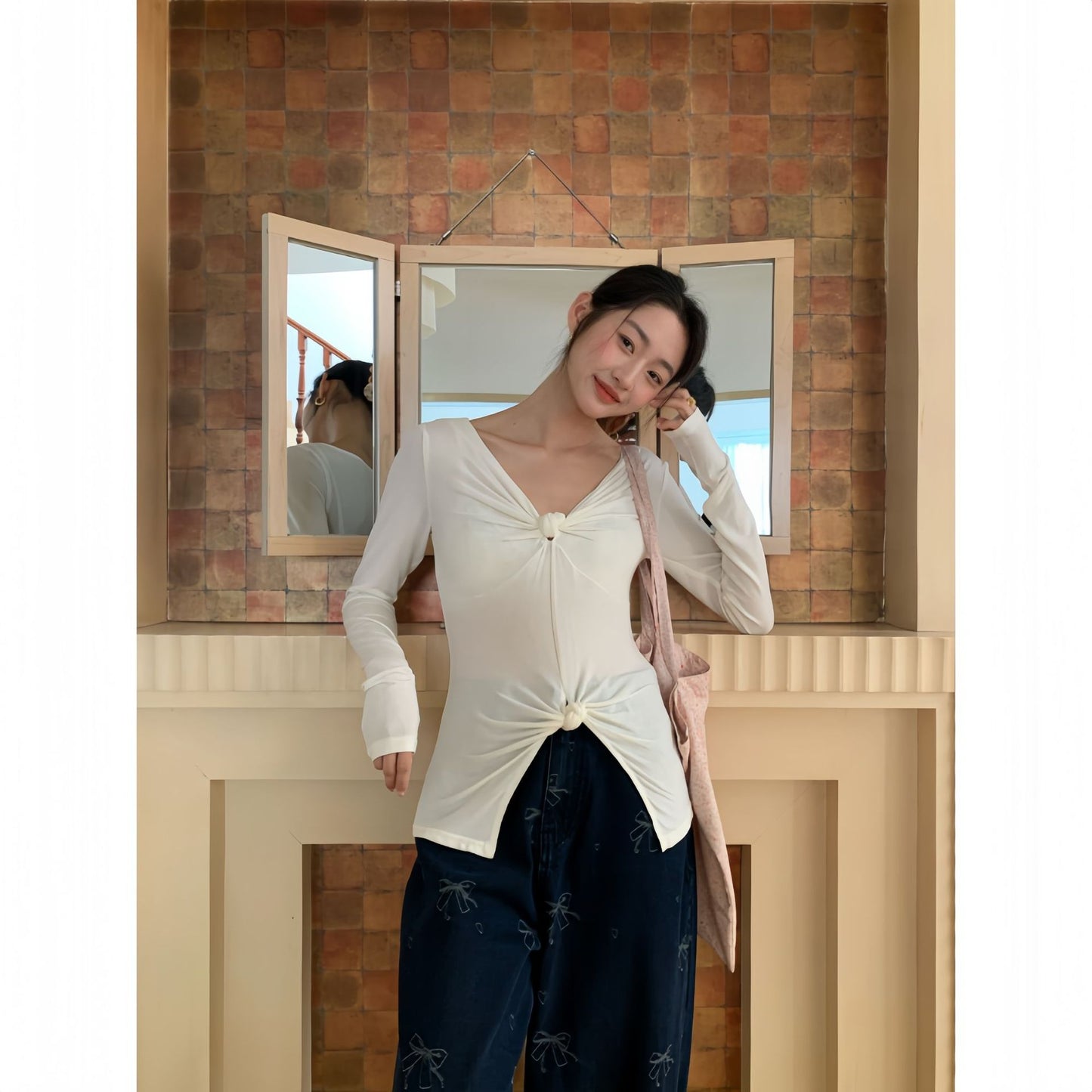 Retro High Waisted Straight Leg Jeans for Women