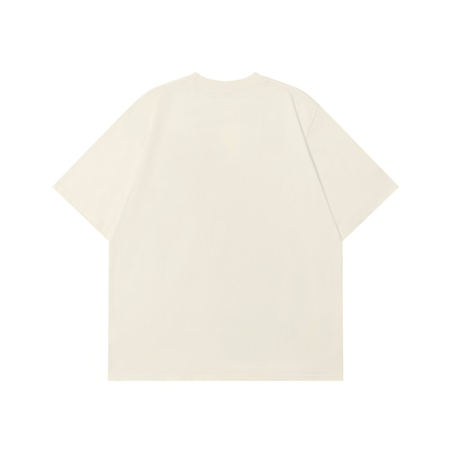 Ribbon Letter Print Pure Cotton T-Shirt