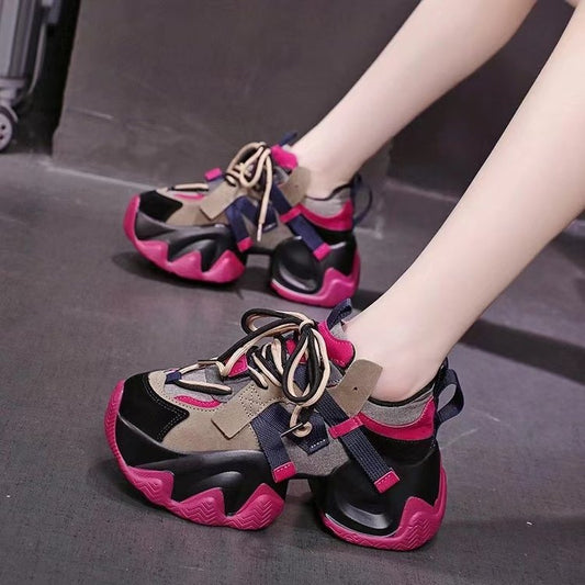 Playful Height-Boosting Women's Sports Shoes