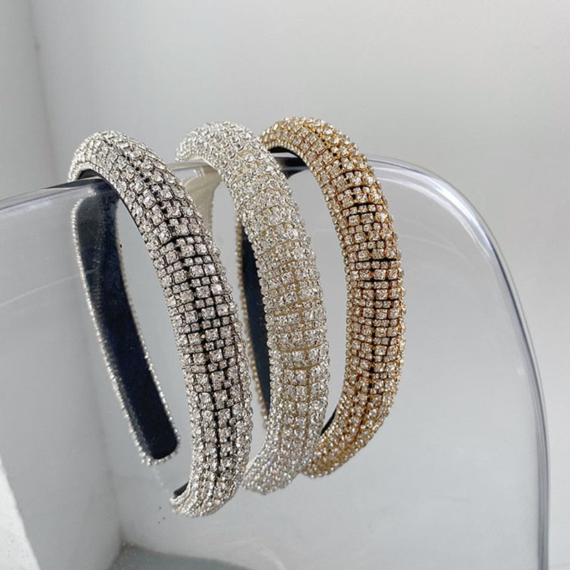 Baroque Rhinestone Sponge Headband