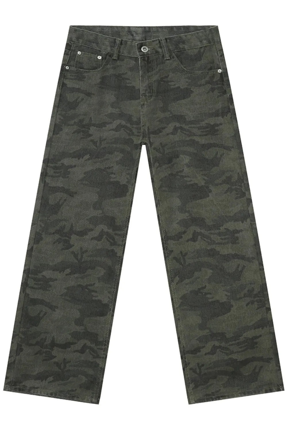 Harajuku Style Camouflage Jeans with Pockets