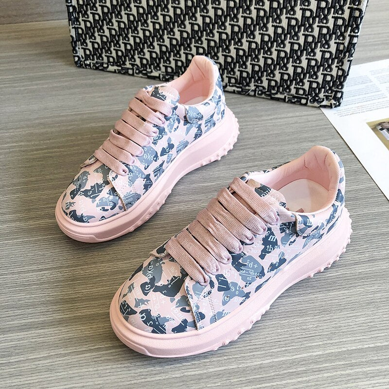 Trendy White Wedge Sneakers for Women