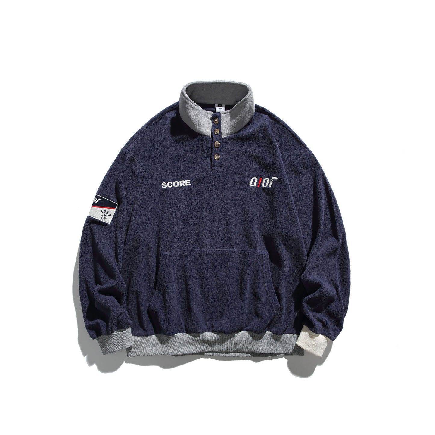 Retro Woven Embroidered Cardigan Sweatshirt