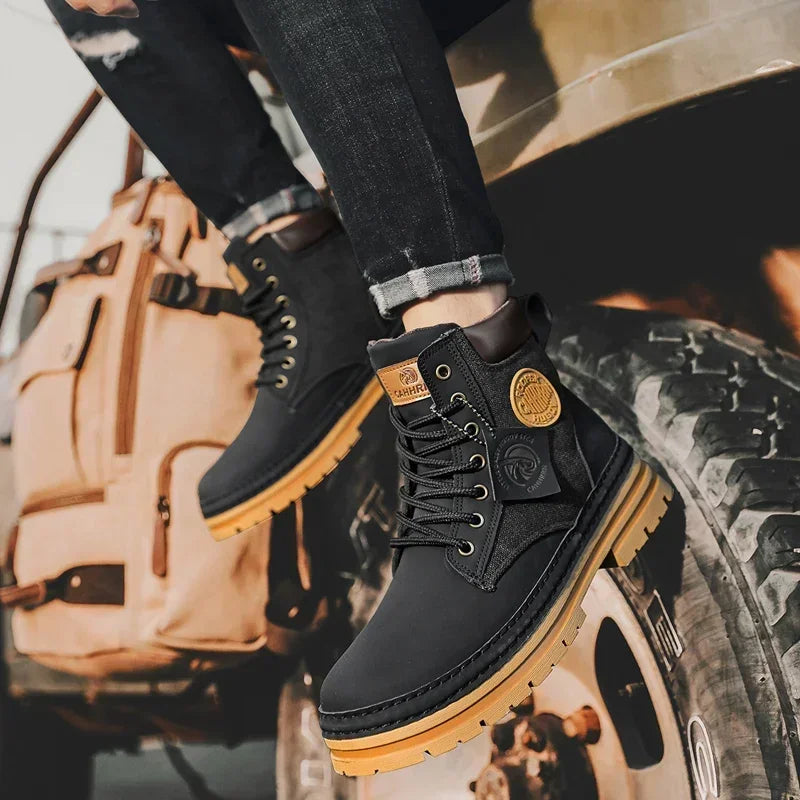 Men's Big Yellow Boots - Harajuku Style