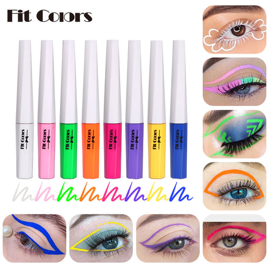 8 Color Fluorescent Liquid Eyeliner Set