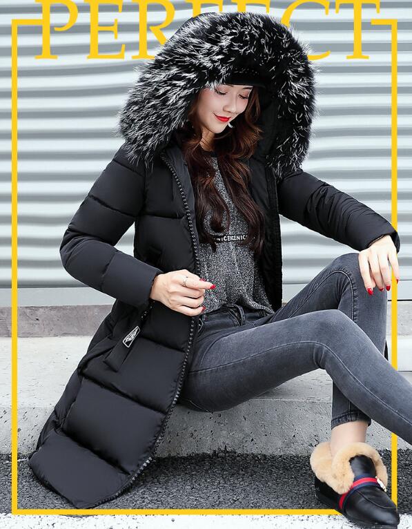 Harajuku Style Women’s Winter Jacket with Detachable Fur Collar