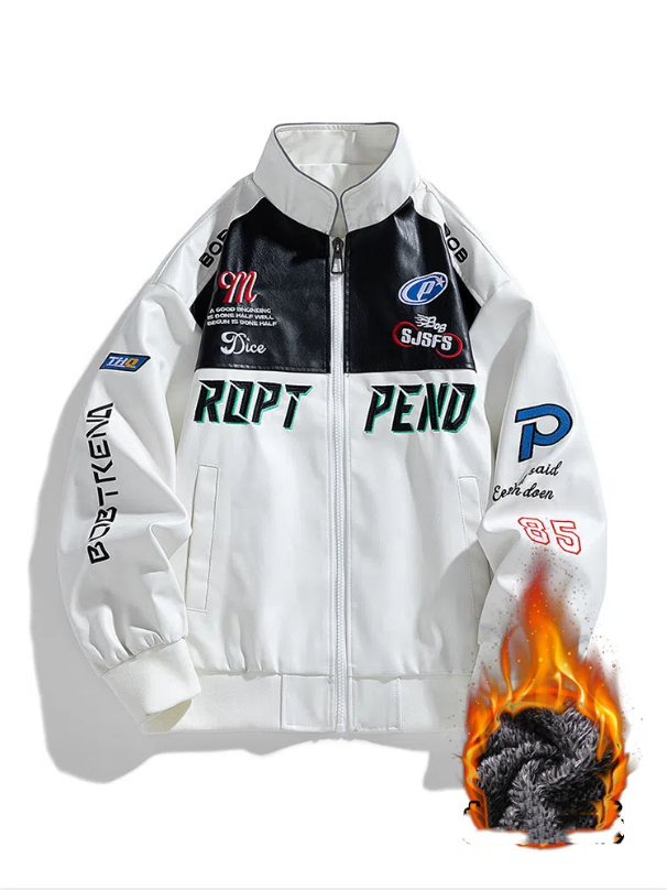 Harajuku Style Men's PU Leather Motorcycle Jacket