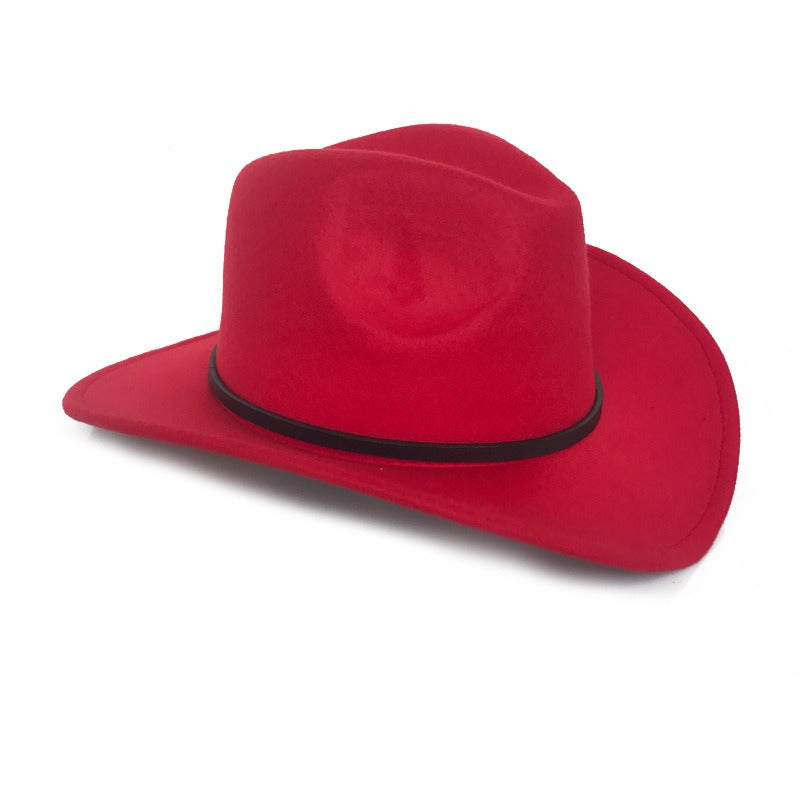 Vintage Woolen Denim Top Hat for Autumn & Winter