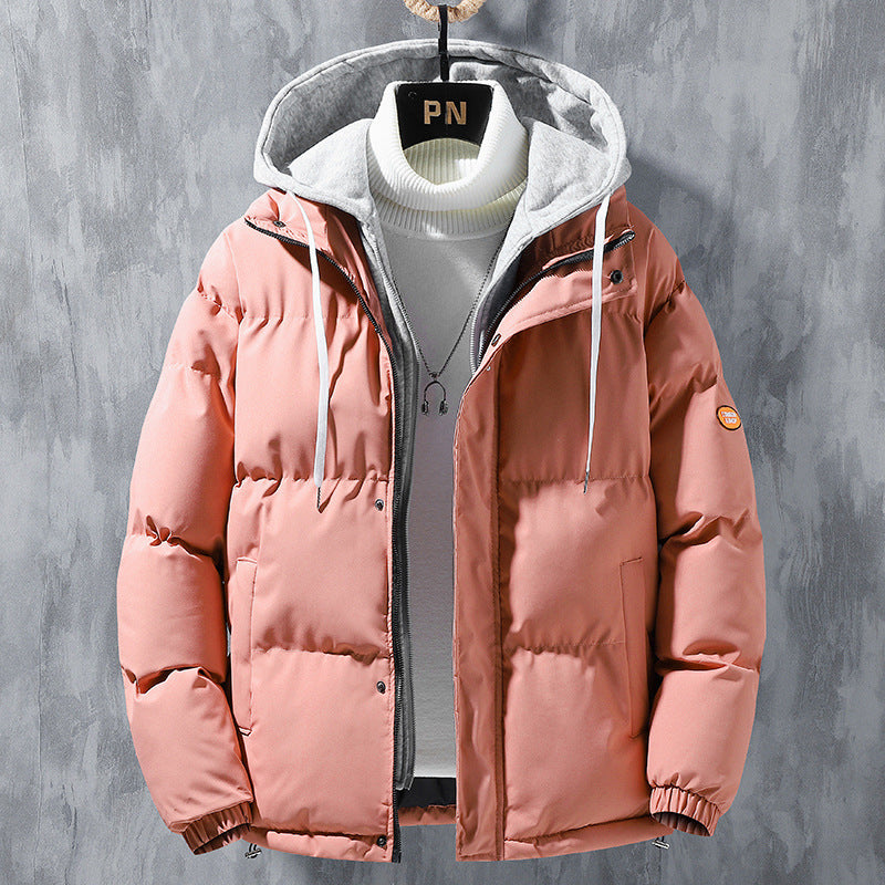Men's Oversized Hooded Jacket - Trendy Winter Style