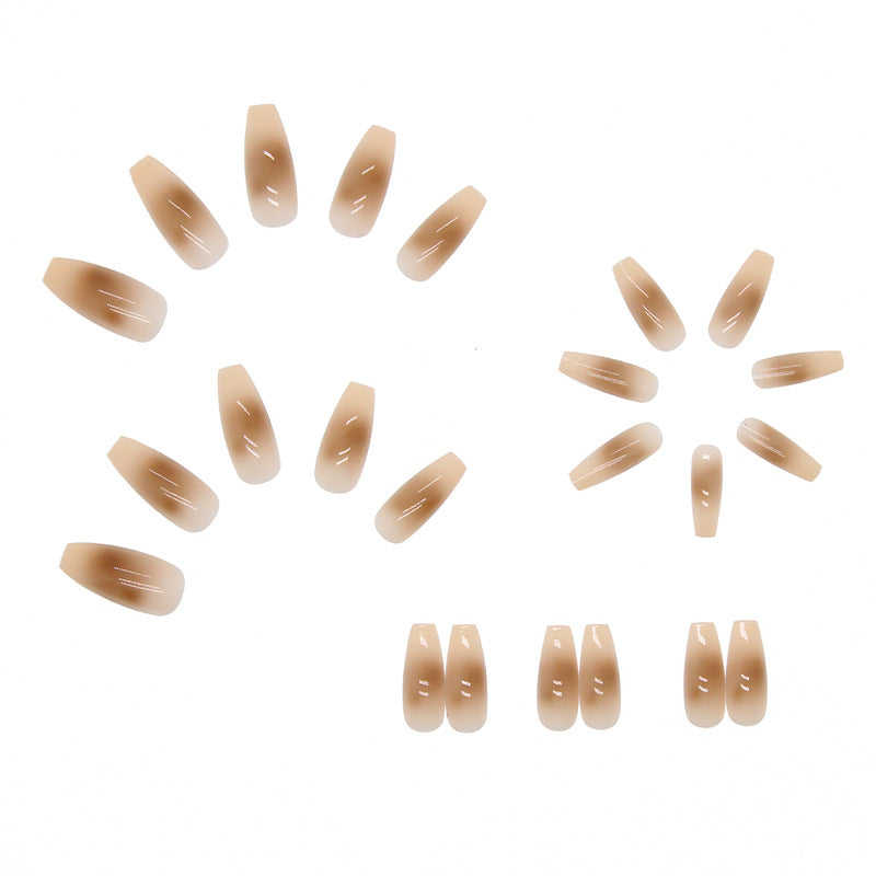 Smudged Ballet Fake Nails - Harajuku Style