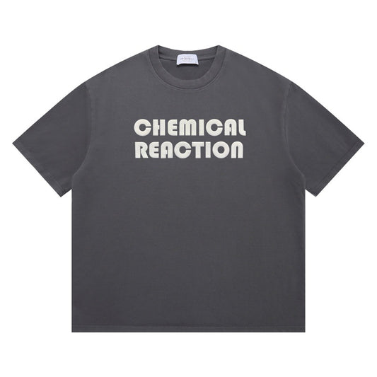 Harajuku Style Letter Print Washed Short Sleeve T-Shirt