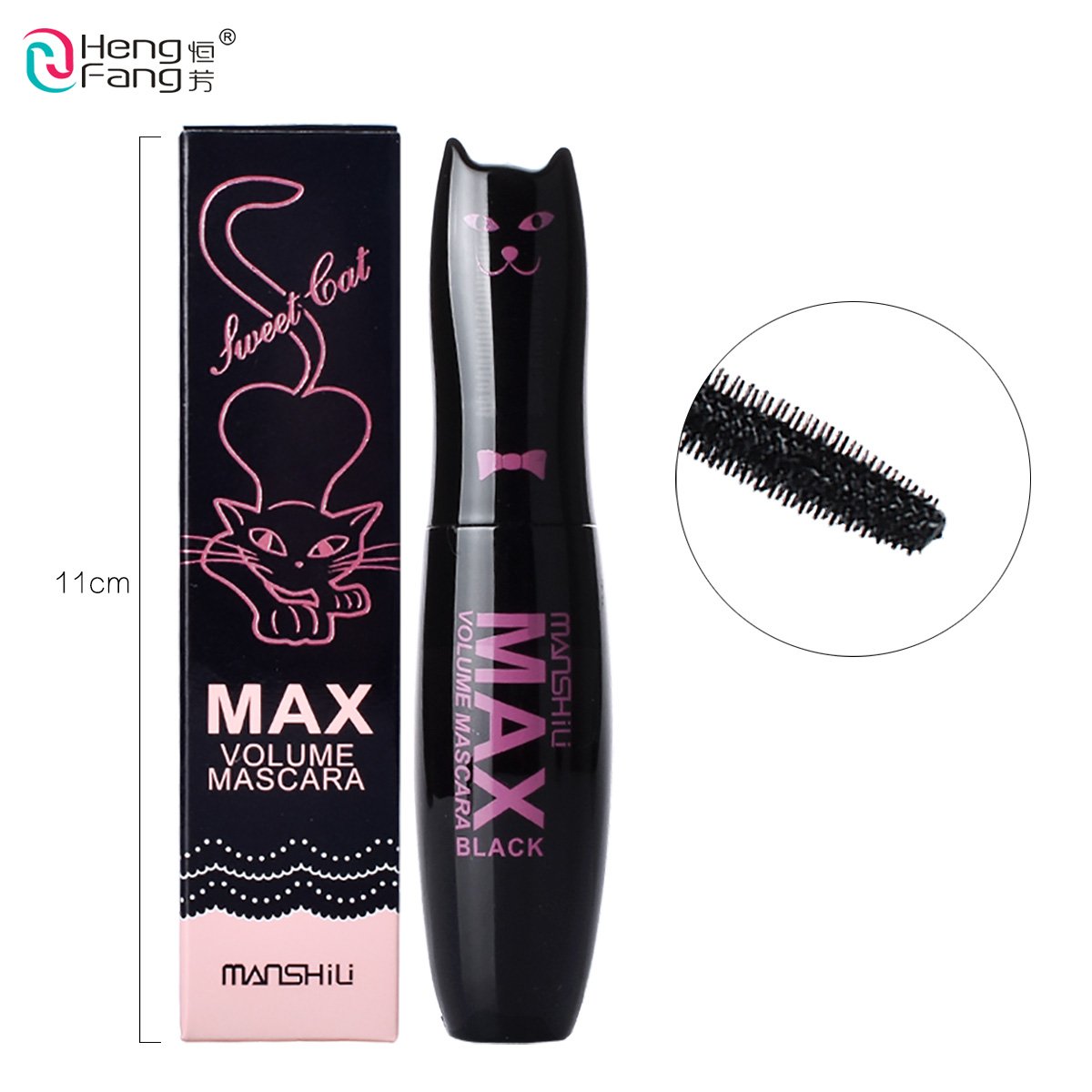 Thick Black Mascara - Long-Lasting Waterproof Curling 10g