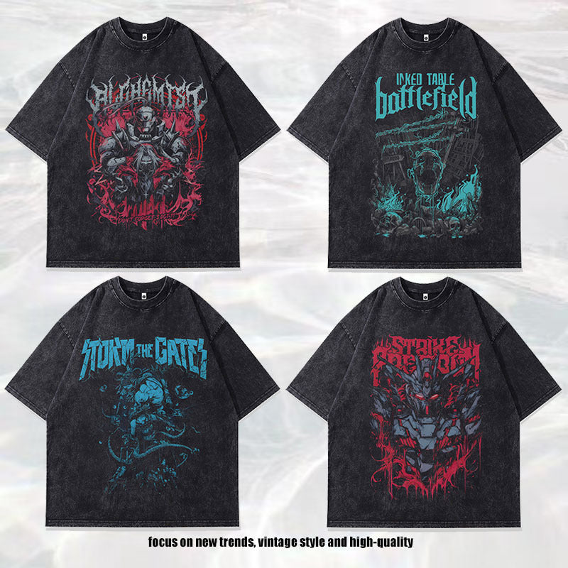 Harajuku Style Skull Demon Cotton Tee