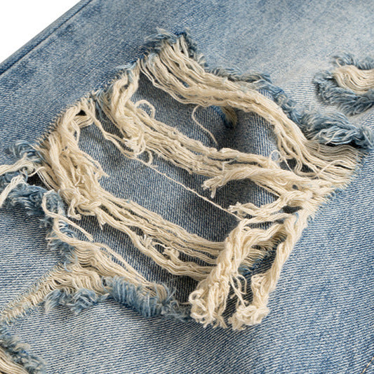 Harajuku Distressed Wide Leg Denim Jeans