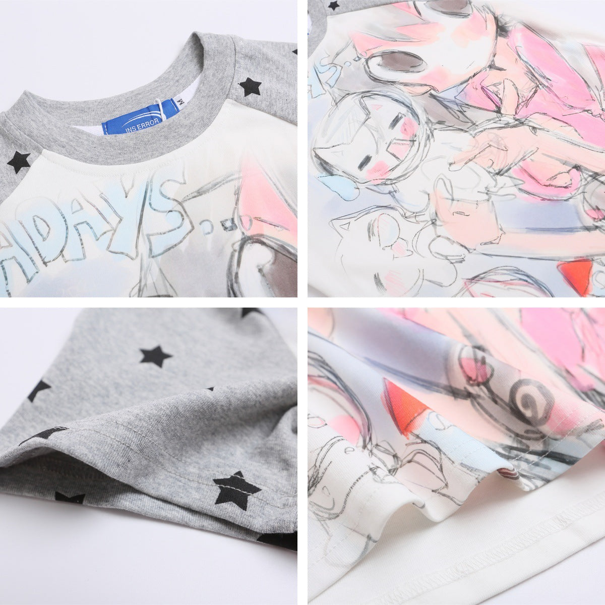 Women's Slim Fit Harajuku Style Grey T-Shirt