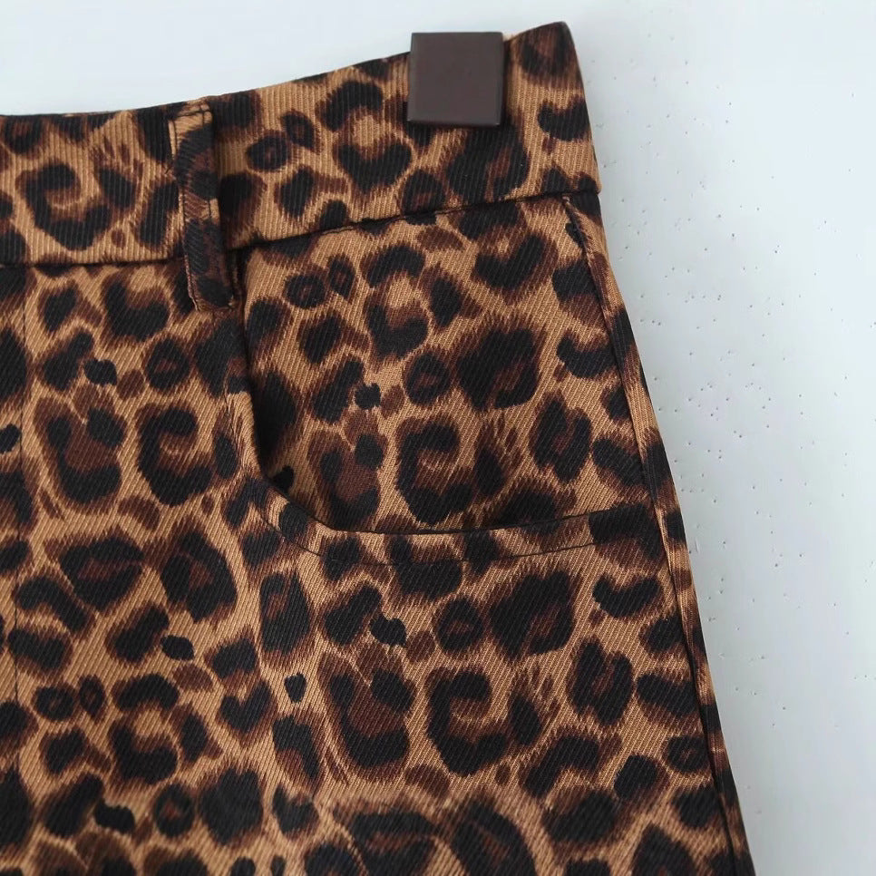 Animal Pattern Slim Fit A-Line Skirt - Harajuku Style