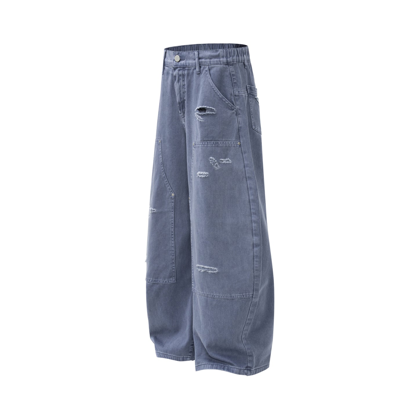 Harajuku Style Ripped Jeans - Loose Fit Slimming Pants