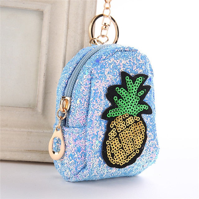 Cute Pineapple Keychain Glitter
