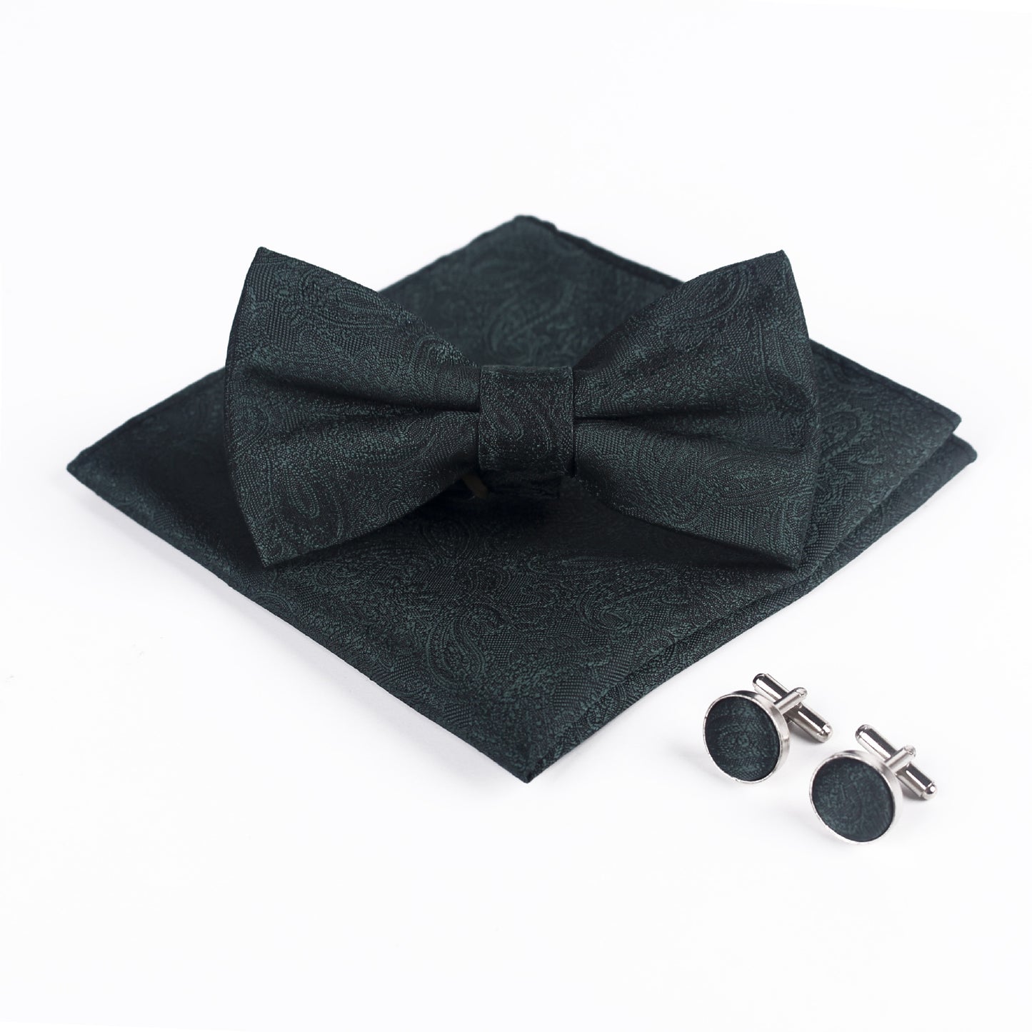 3 Piece Polyester Jacquard Matte Color Men's Party Accessory Set
