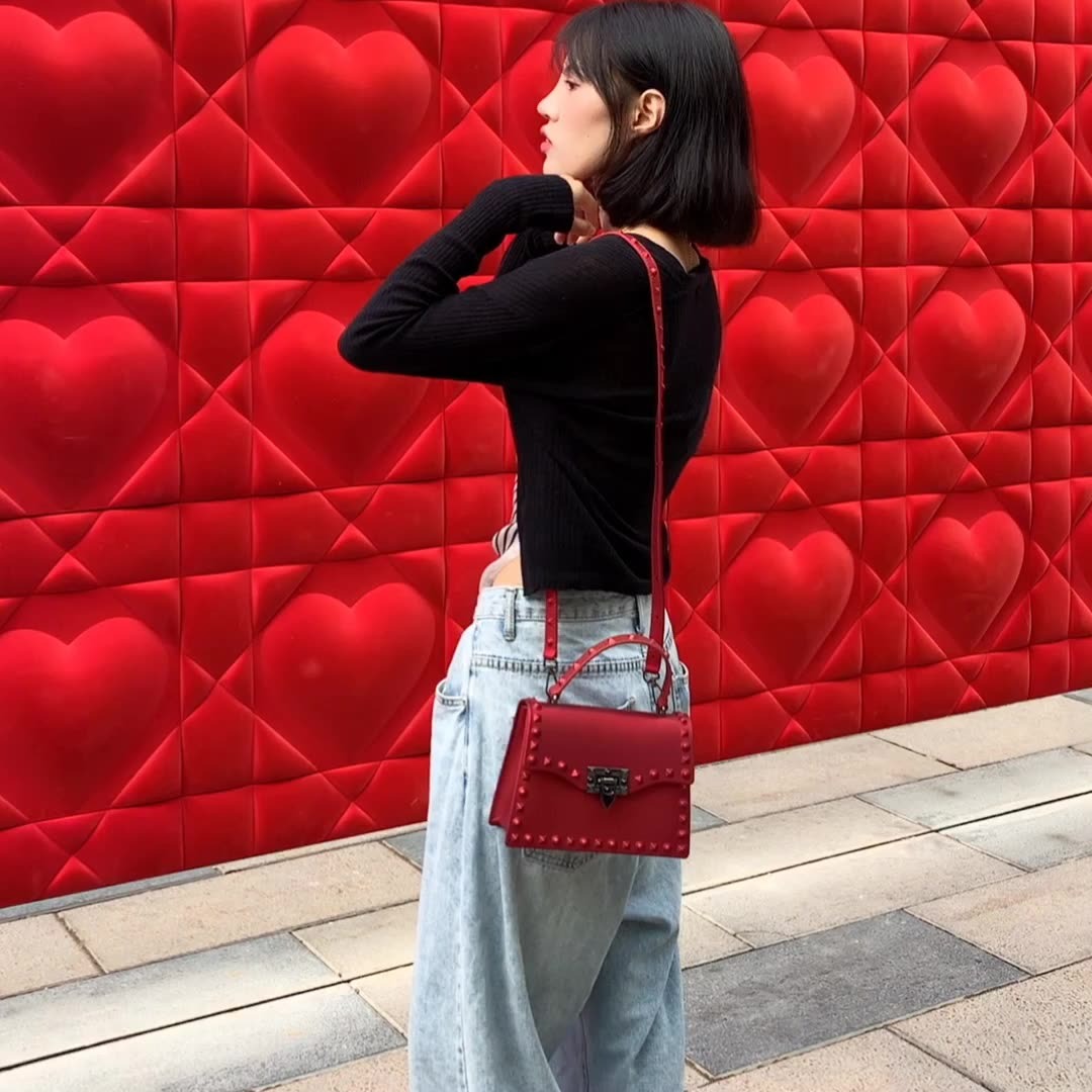 Harajuku Style Mini Jelly Handbag with Chain