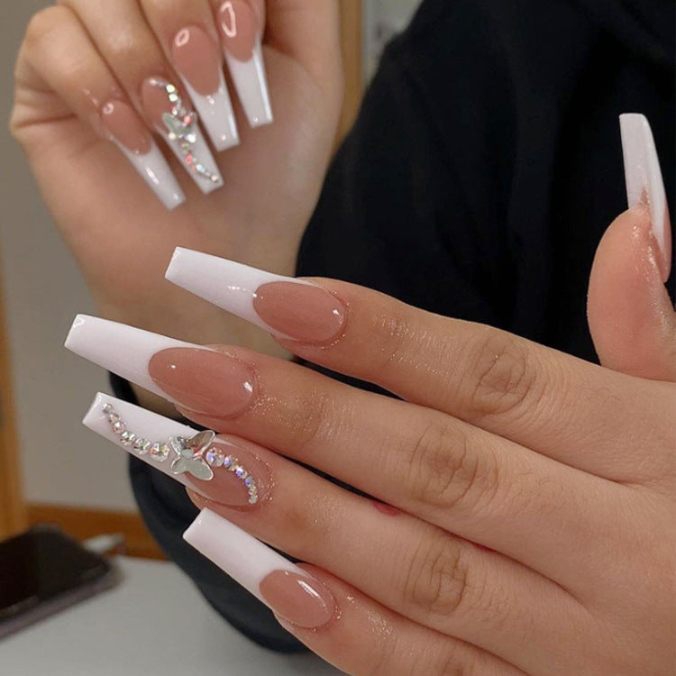 Long Lasting French Ballet Press On Nails - 24 Pieces