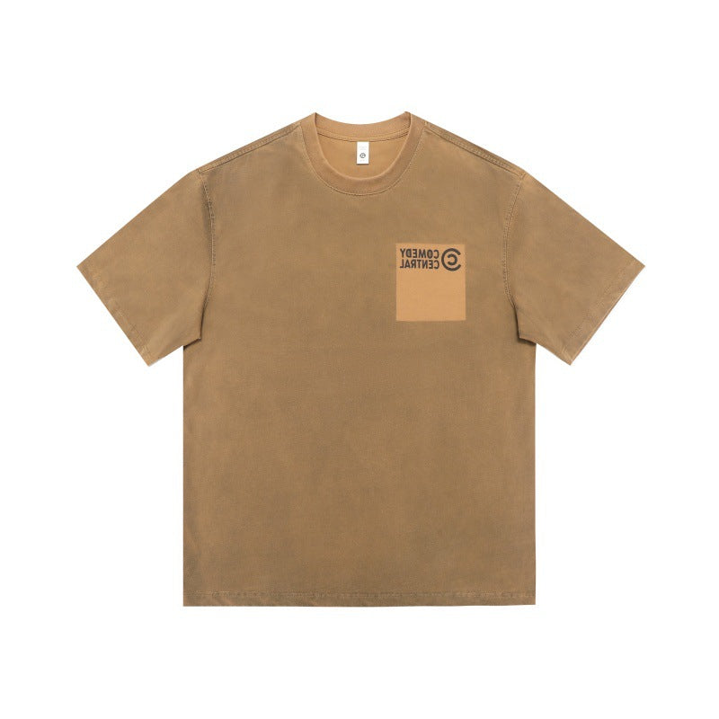 Washed & Distressed Harajuku Letter Print T-Shirt