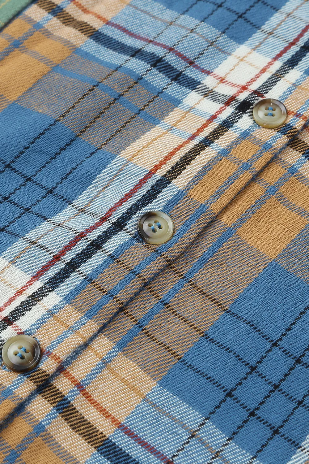 Harajuku Plaid Button Up Long Sleeve Shirt