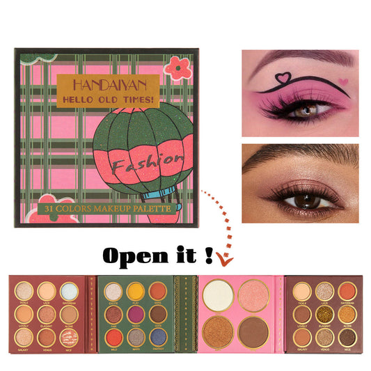 31 Colors Harajuku Eyeshadow Palette & Blush Highlighter Set