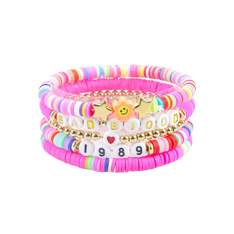 Colorful Harajuku Style Beaded Bracelet Set