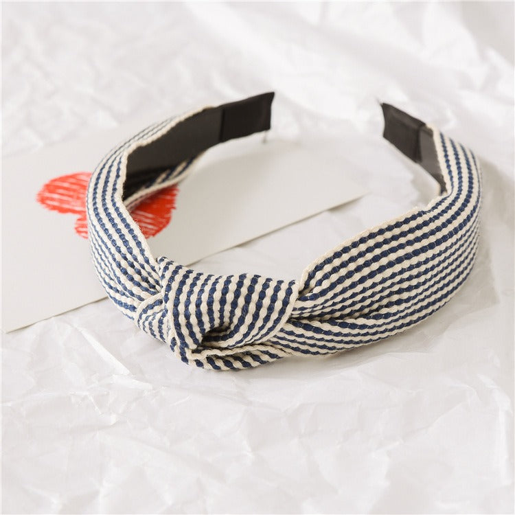 Korean New Simple Cross Grid Hair Hoop