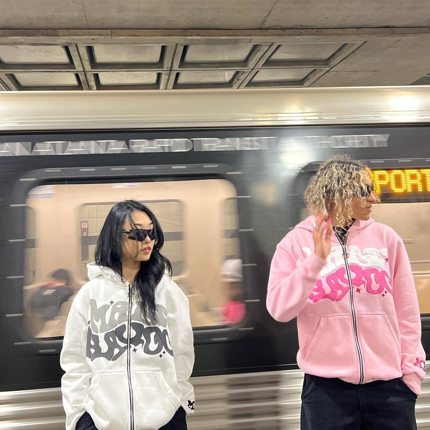Harajuku Style Hip-Hop Letter Printed Cardigans & Hoodies