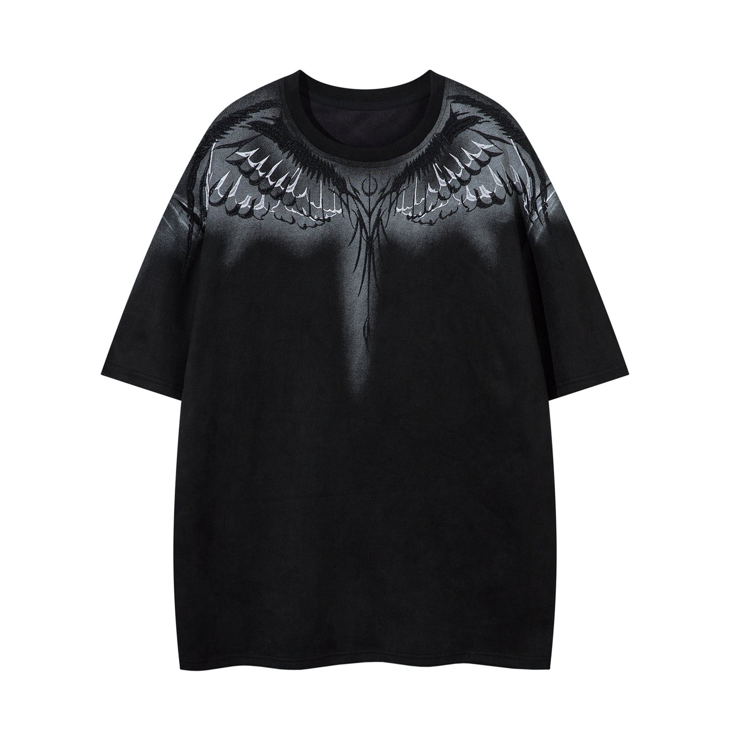 Harajuku Style Short Sleeve Wing T-Shirt - Casual Fit
