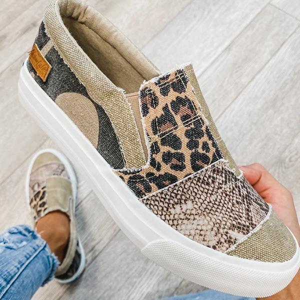 Women's Colorful Canvas Loafers - Casual Flat Shoes