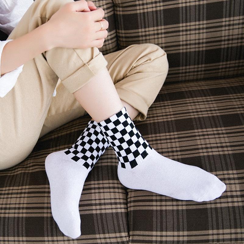 Harajuku Plaid Skateboard Socks