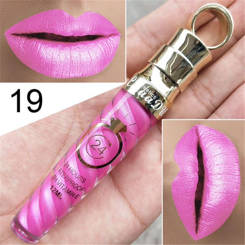 20 Colors Waterproof Long Lasting Matte & Shimmer Lip Gloss