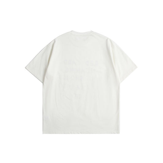Hand Drawn Letter Print Loose Fit Tee