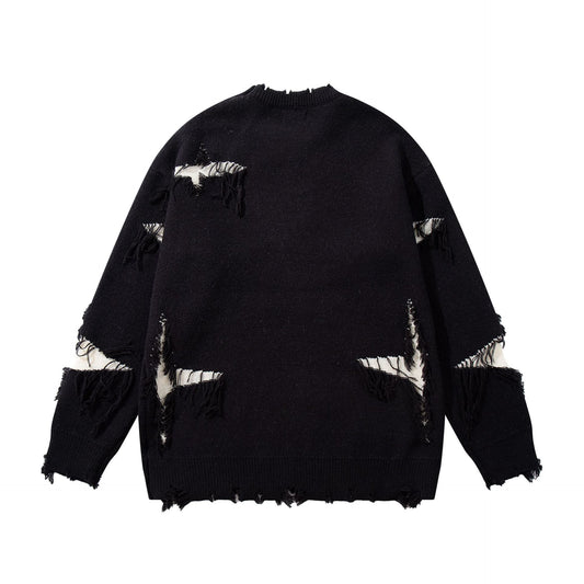 Fuzzy Gothic Skull Sweater