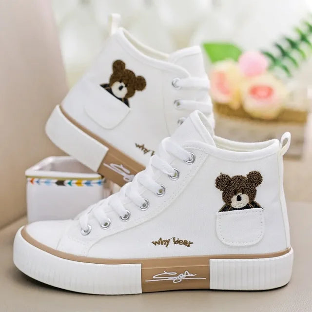 Cute Canvas High Top Sneakers for Women