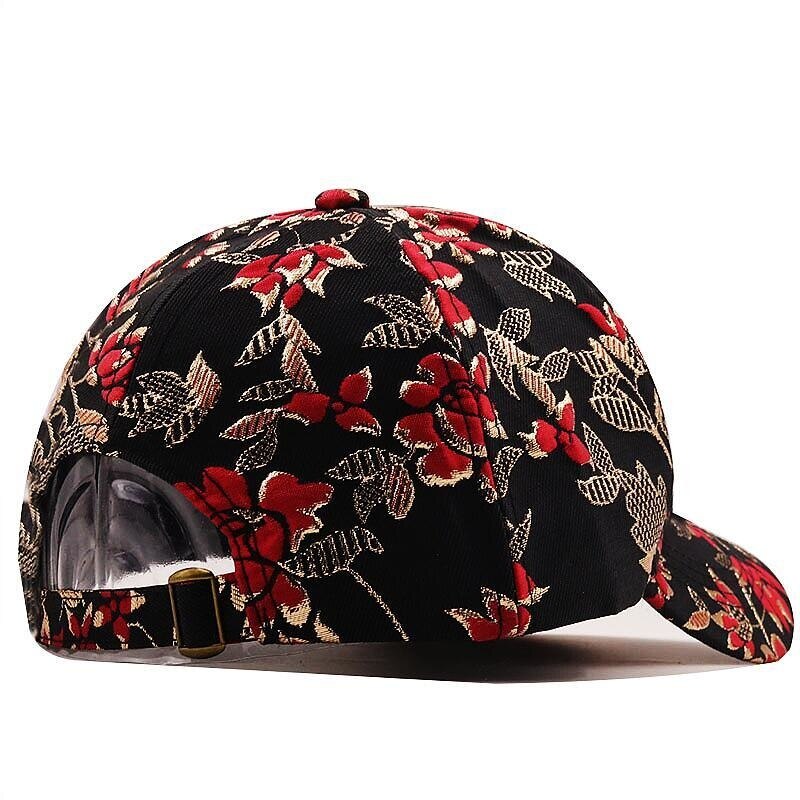 Harajuku Style Embroidered Flower Baseball Cap