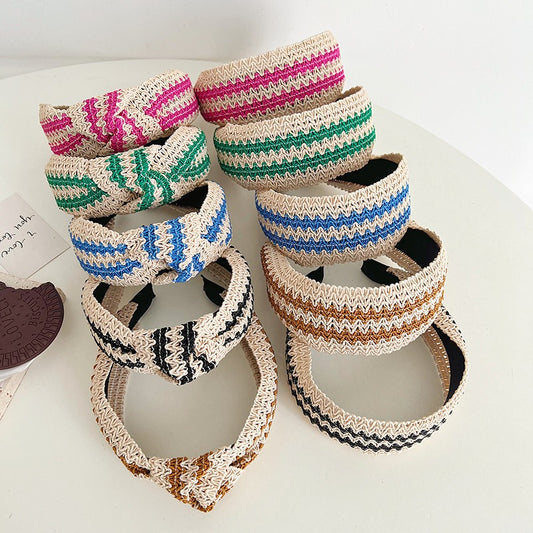 French Retro Ethnic Webbing Hair Bands