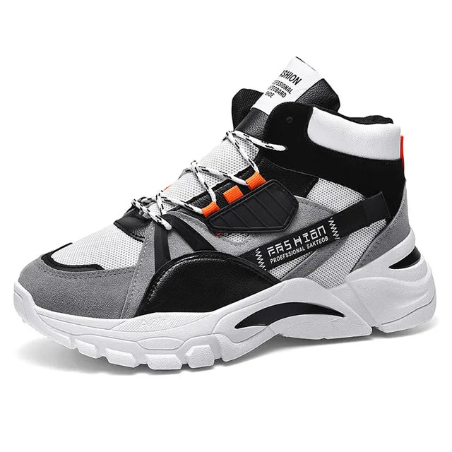 Harajuku Style Warm Men's Winter Boots - High Top Casual Sneakers