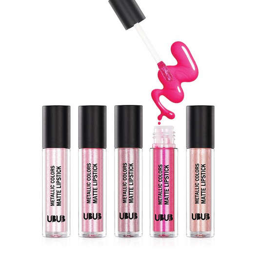 12 Colors Playful Glitter Metallic Lip Gloss - Waterproof & Moisturizing