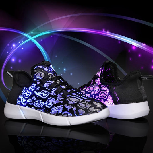 LED Fiber Optic Sneakers - Glow in the Dark Shoes