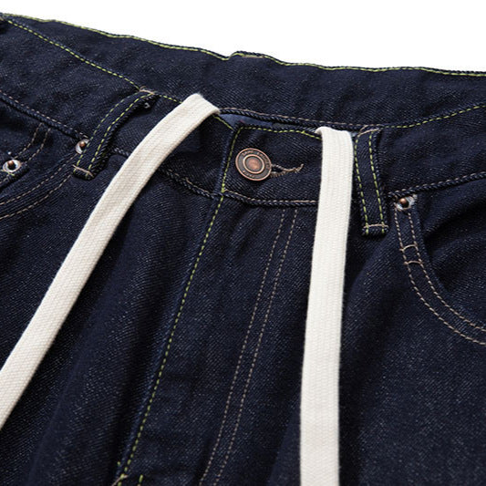 Harajuku Style Wide Leg Denim Pants - Retro Casual Fit